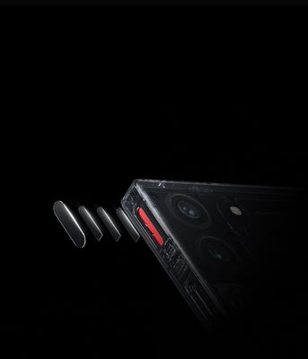 REDMAGIC 10S Pro has the Immersive 520Hz shoulder triggers, X-Gravity, and RGB lighting.